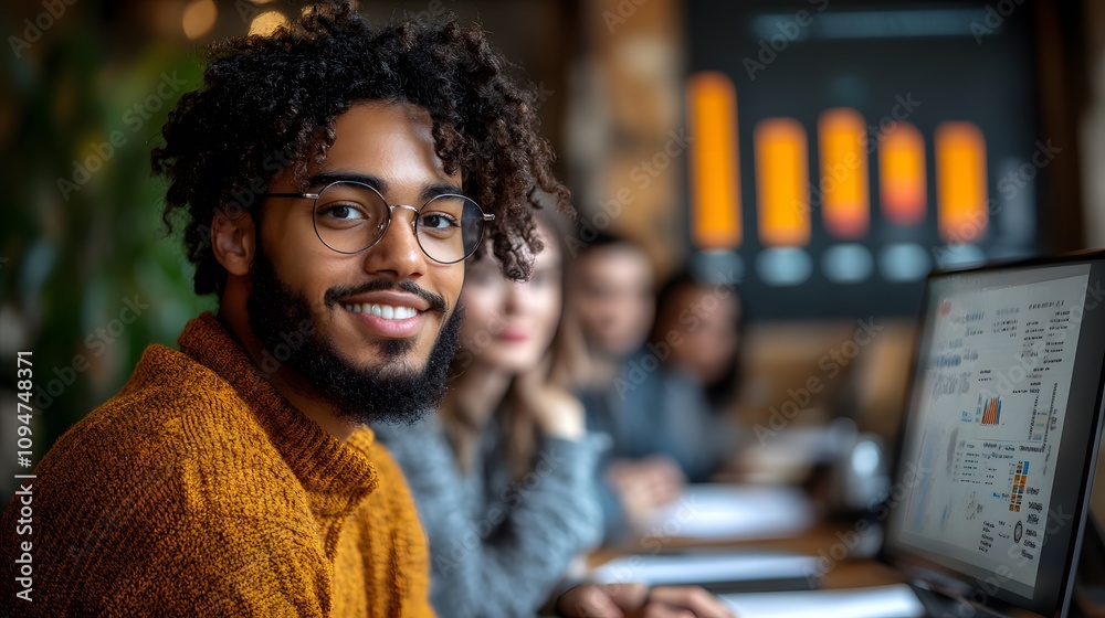 Real estate team analyzing home appraisal reports in a meeting room, digital screens visible Real estate team analyzing home appraisal reports in a meeting room, digital screens visible