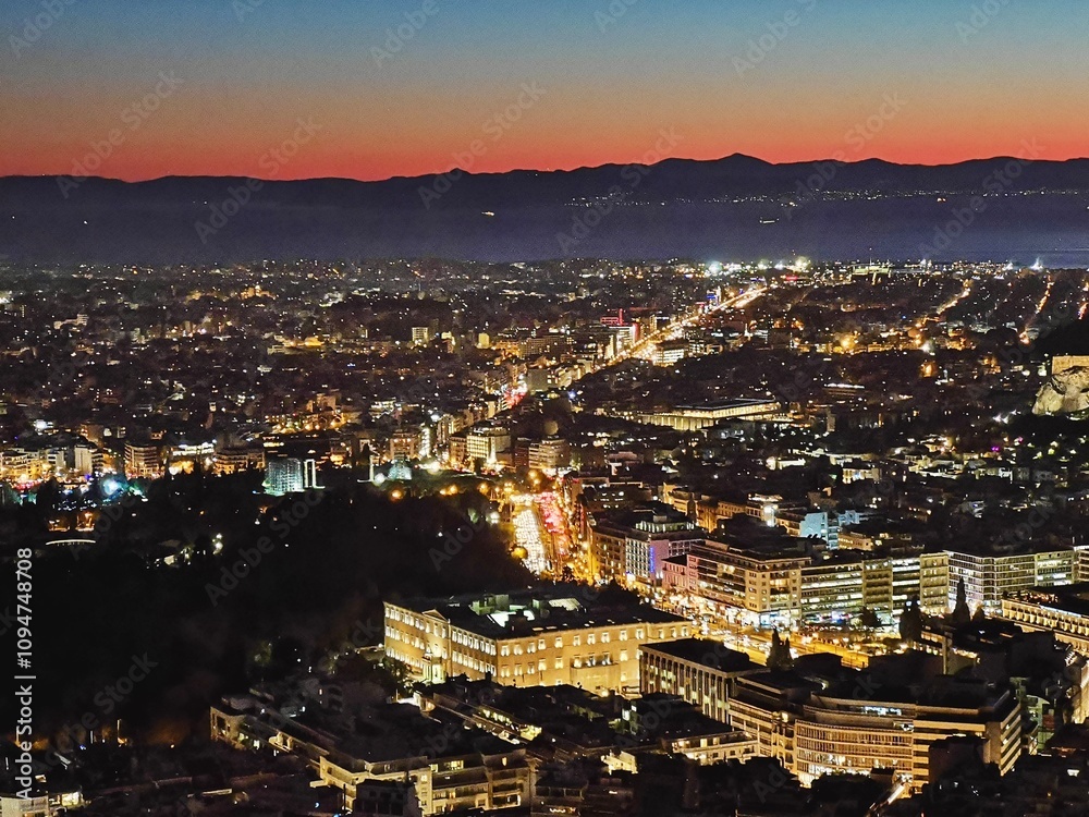 Obraz premium The city view of Athens, Greece