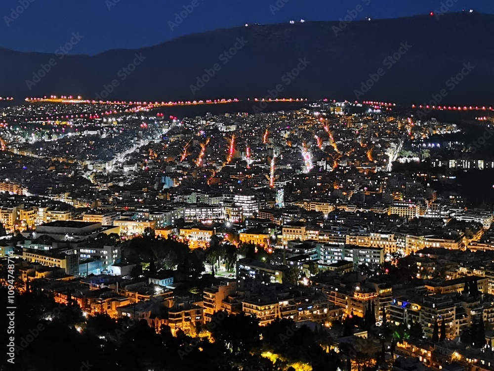 Fototapeta premium The city view of Athens, Greece
