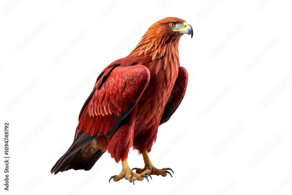 Big eagle looking isolated on white. Big eagle looking isolated on white.