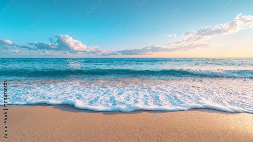 Obraz premium Serene Beach Sunset View