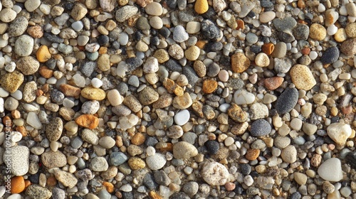 Multicolored Pebbles and Stones Texture