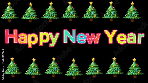 Happy New Year Text Animation