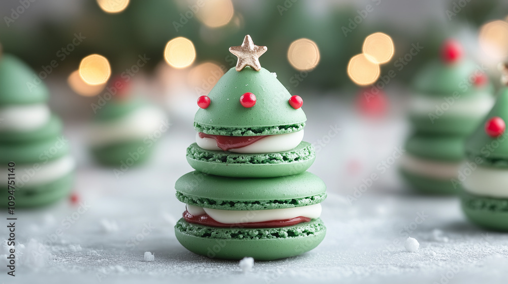 Christmas tree macaroon Christmas tree macaroon