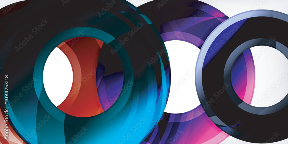 Bright colorful circles with light effects. Abstract background Bright colorful circles with light effects. Abstract background