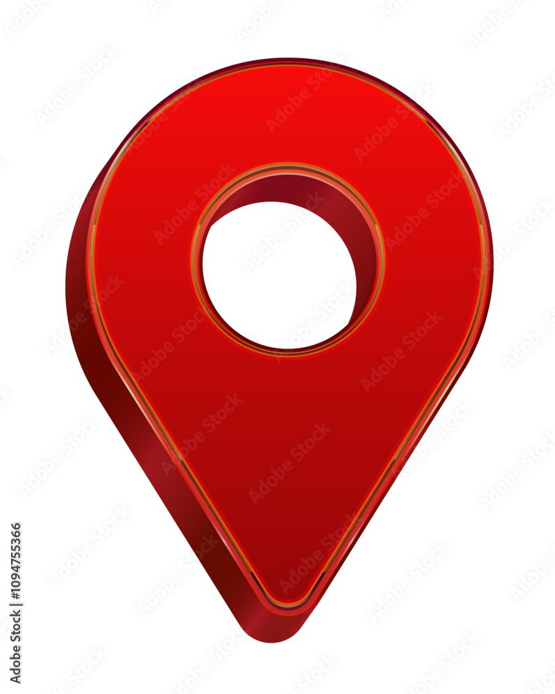 Isolated 3d red map pin vector Isolated 3d red map pin vector