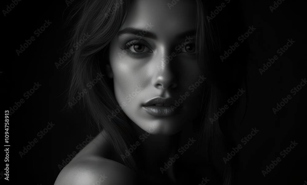 Moody portrait of a beautiful woman Moody portrait of a beautiful woman