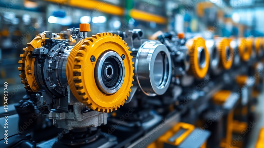 Assembly Line of Automotive Engine Components Assembly Line of Automotive Engine Components