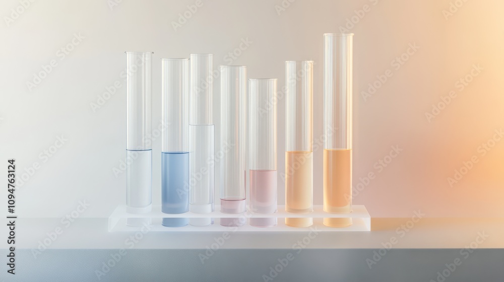 Various test tubes containing liquids in shades of yellow, orange, and clear are neatly arranged on a simple table. Natural light enhances the vibrant colors, creating an atmospheric effect. Various test tubes containing liquids in shades of yellow, orange, and clear are neatly arranged on a simple table. Natural light enhances the vibrant colors, creating an atmospheric effect.
