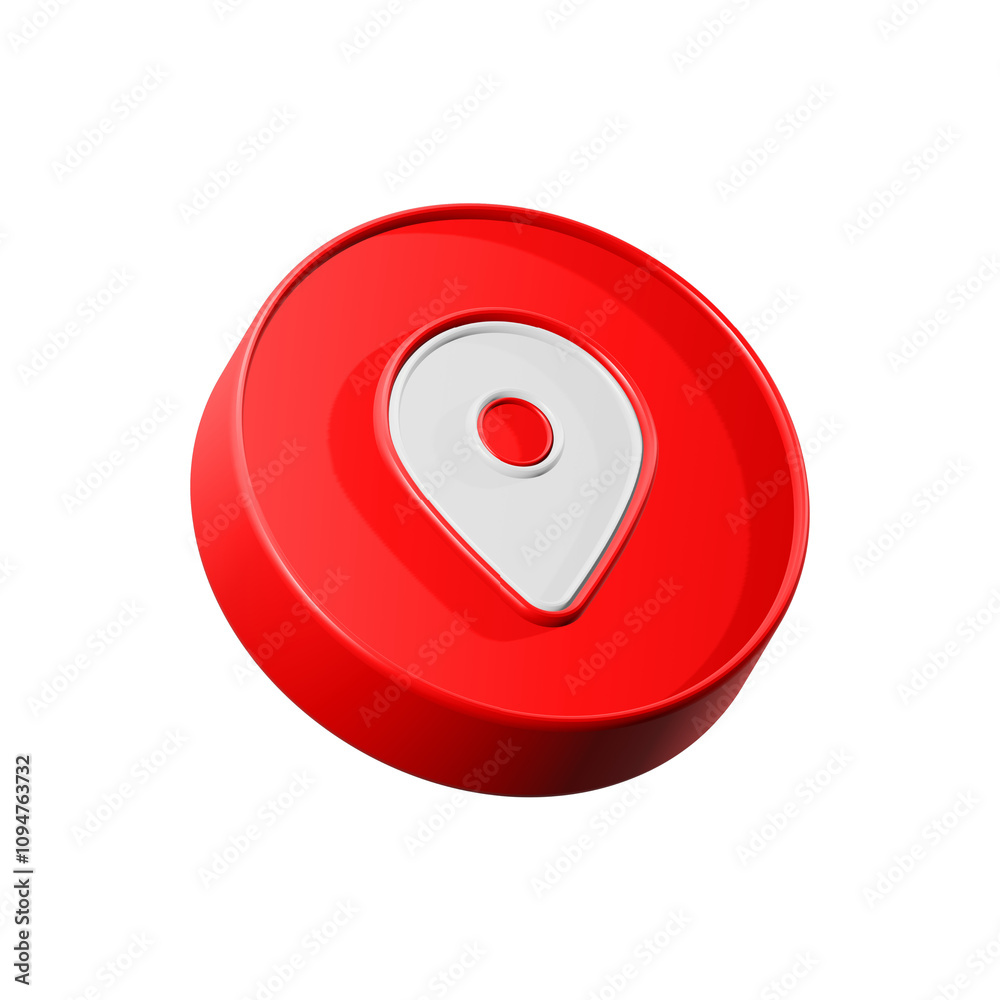 pin location icon 3d red color location maps symbol pin location icon 3d red color location maps symbol