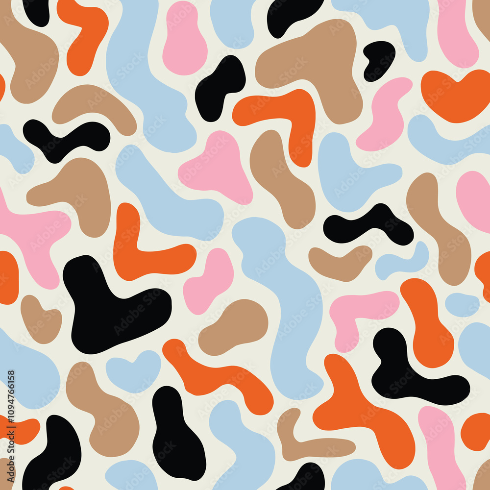 Colorful blobs - abstract seamless pattern Colorful blobs - abstract seamless pattern