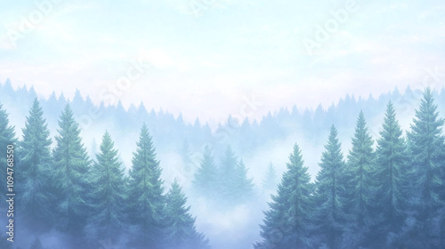 Misty Forest Landscape