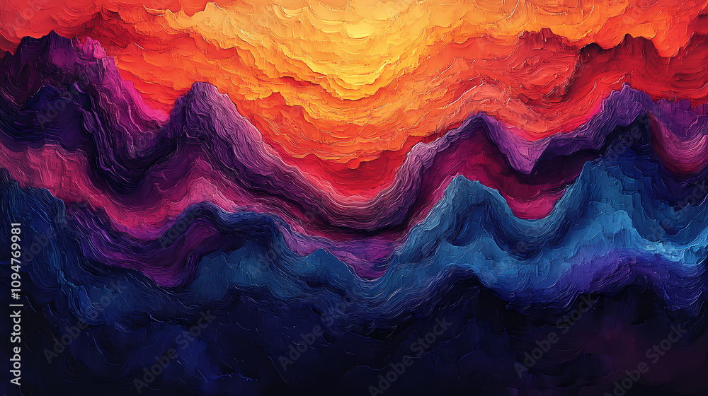 There are pointillisms, reds, purples, pulses, noises, and background colors There are pointillisms, reds, purples, pulses, noises, and background colors