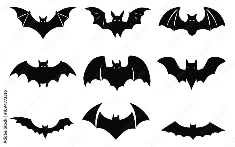 Fototapeta premium Bat silhouette illustration