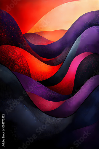 There are pointillisms, reds, purples, pulses, noises, and background colors