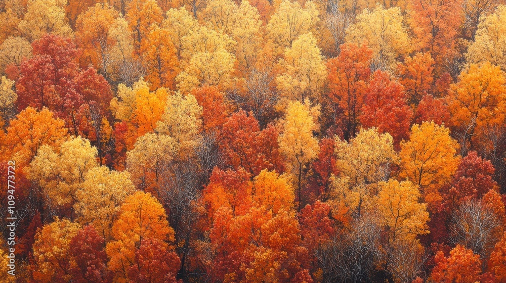 Vivid trees display a rich palette of orange, red, and yellow leaves, representing the beauty of autumn. This tranquil woodland scene offers a captivating view of nature's seasonal transformation. Vivid trees display a rich palette of orange, red, and yellow leaves, representing the beauty of autumn. This tranquil woodland scene offers a captivating view of nature's seasonal transformation.
