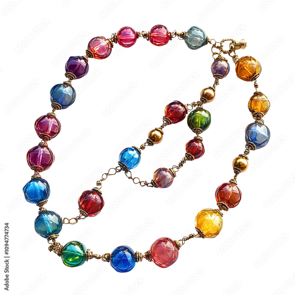 Magnificent chain for Christmas isolated on transparent background Magnificent chain for Christmas isolated on transparent background