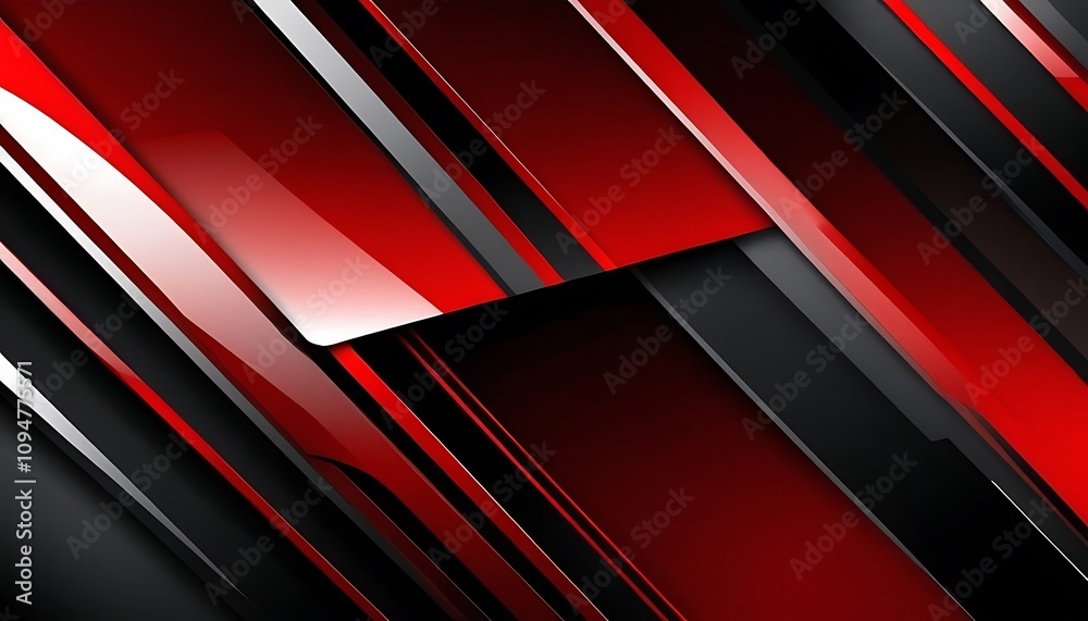 Fototapeta premium Abstract red glaccy style black cyber geometric slash dynamic design modern luxury futuristic technology background