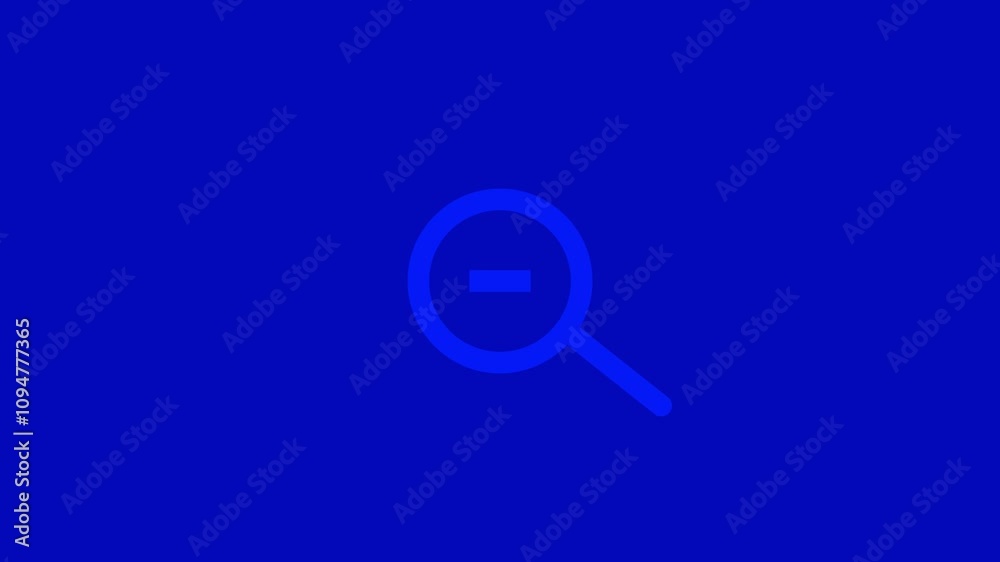 Magnifying glass zoom out icon animation 