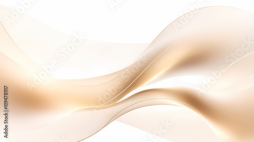 Fototapeta Naklejka Na Ścianę i Meble -  digital technology light beige and cream curve wave illustration poster background