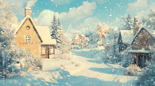 Wallpaper Mural 雪国とおもちゃの街 Torontodigital.ca