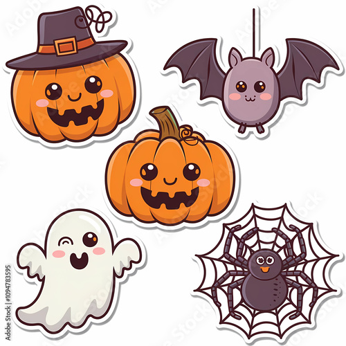 AI-Generated Halloween stickers, ghost t-shirt design jpg. Beautiful and eye-catching Halloween T-Shirt, Halloween pumpkin t=shirt design, T-Shirt Template Design For Halloween, Scary mummy,