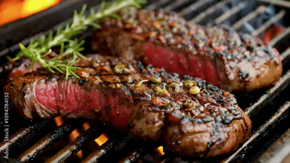 grilled meat on the grill grilled meat on the grill