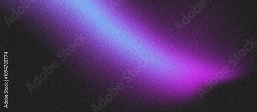 Grainy black dark purple-blue gradient background blazing blue light and noise texture effect banner in the background