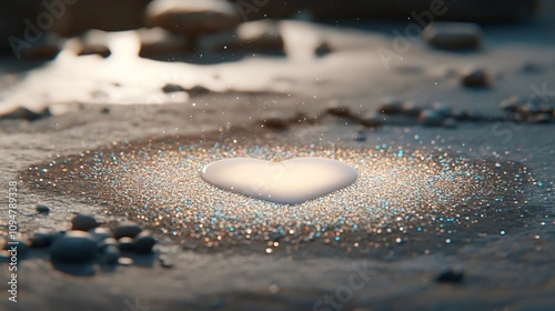 “Radiant Heart: A Sparkling Moment of Serenity” photo