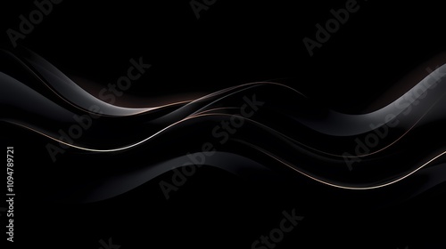 digital technology black wave illustration poster background