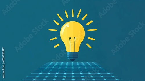 “Bright Idea on a Futuristic Grid”