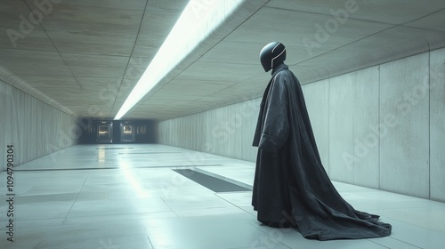 futuristic fashion sci fi character from science fiction movie cyborg figure from future 