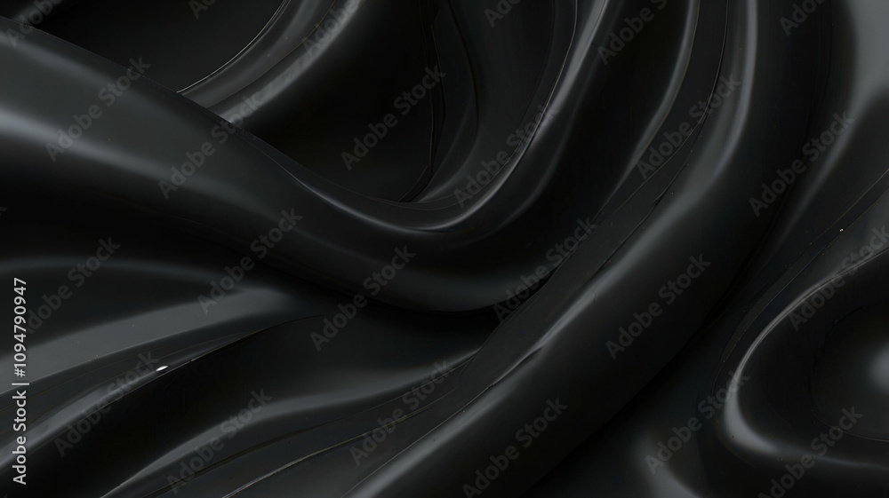 Fototapeta premium A fluid, liquid-like black shape with sharp, pointed edges. Background/Wallpaper