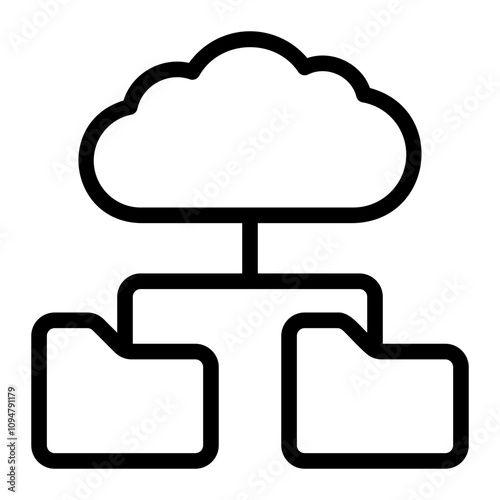 cloud storage line icon