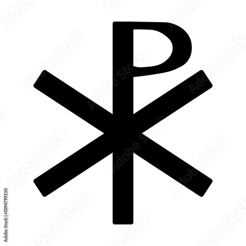 Chi Rho Cross Symbol