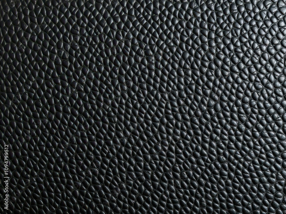 Close-up of a luxurious black leather texture, grain Close-up of a luxurious black leather texture, grain