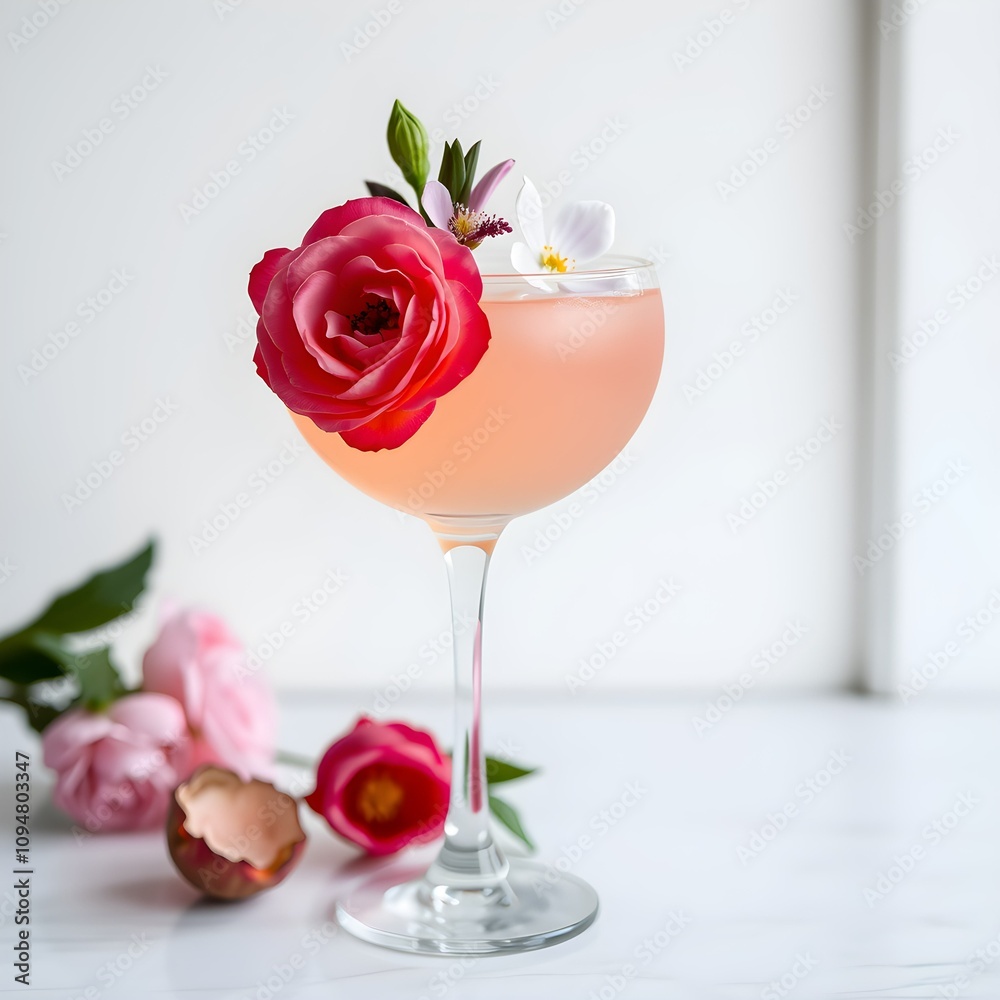 Delicate Mocktail Art: Lychee and Rose Delicate Mocktail Art: Lychee and Rose