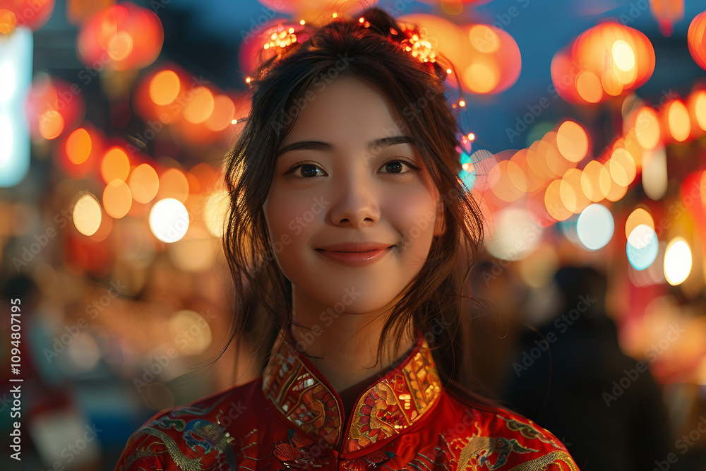 A carnival with bright lights in park generative AI illustration A carnival with bright lights in park generative AI illustration
