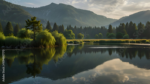 lake in the mountains