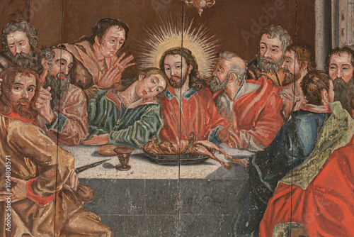 17th century painting of the Last Supper photo