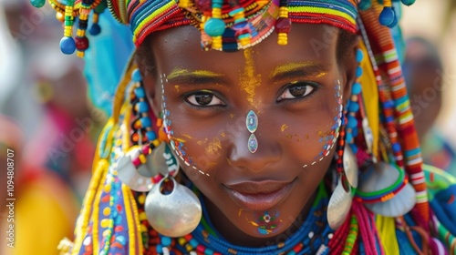 Colorful Wodaabe Festival Celebrating Cultural Beauty photo