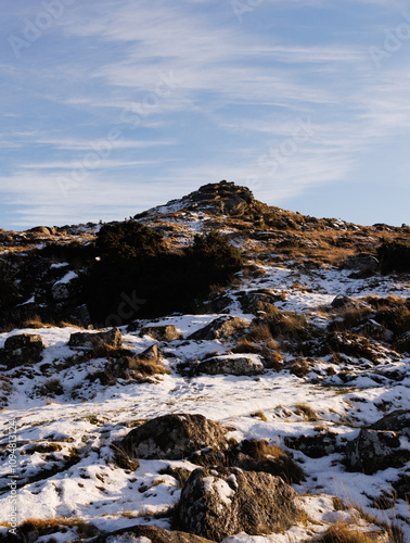 mountain in the snow 