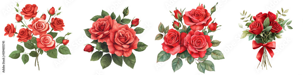 Beautiful bunches of red roses, perfect for romantic occasions and floral arrangements, showcasing vibrant colors and lush green leaves Beautiful bunches of red roses, perfect for romantic occasions and floral arrangements, showcasing vibrant colors and lush green leaves