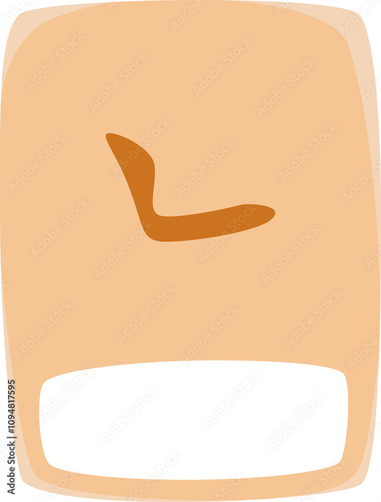 Illustration of Korean Letter hangul n Illustration of Korean Letter hangul n