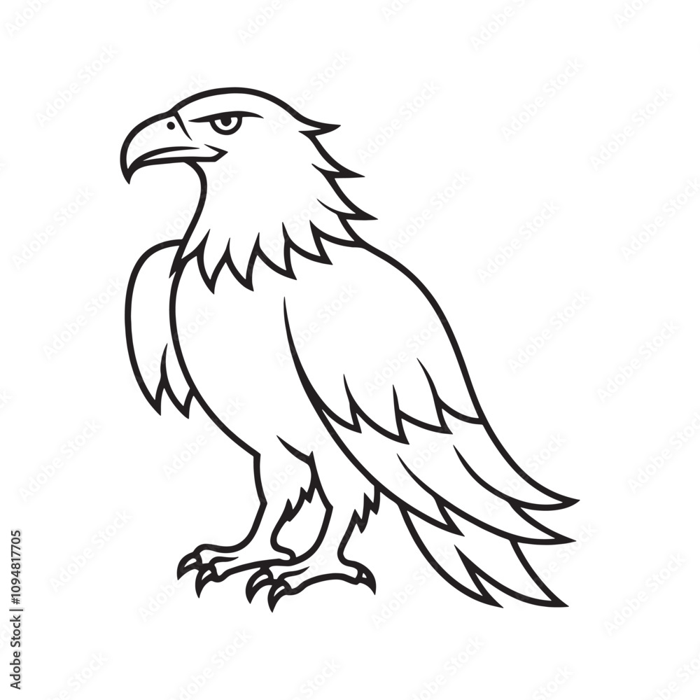 eagle silhouette vector on white background eagle silhouette vector on white background