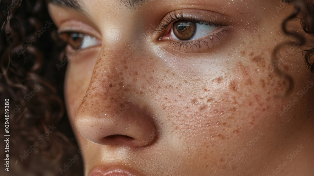 Close-up of skin texture with fine details, highlighting natural imperfections and pores Close-up of skin texture with fine details, highlighting natural imperfections and pores