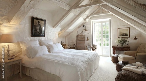 White corner of the master bedroom attic photo