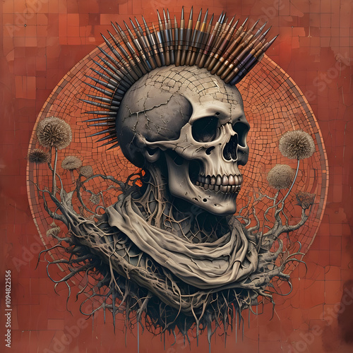 skull on the wall