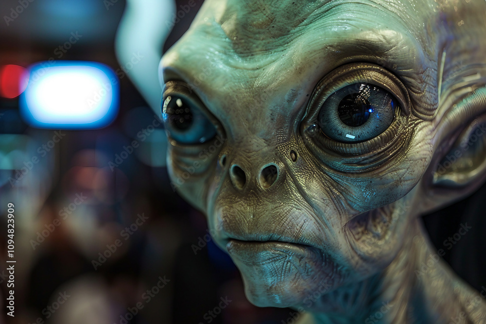Alien, extraterrestrial or earth invasion from outer space generative AI design Alien, extraterrestrial or earth invasion from outer space generative AI design