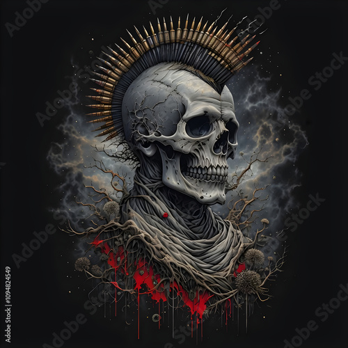 skull in the night